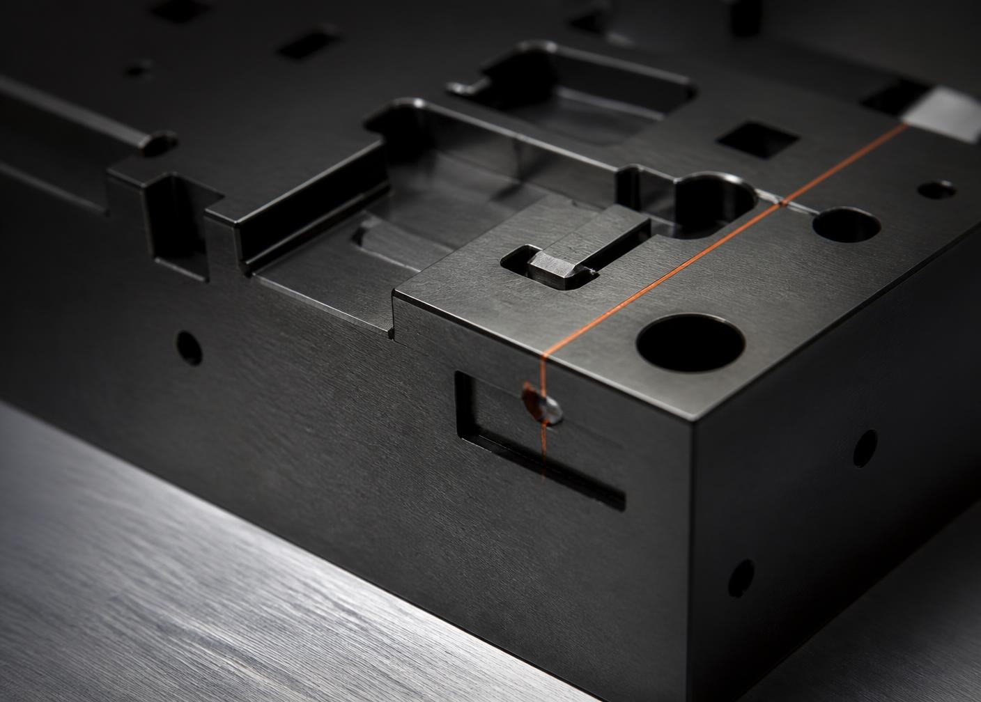 Precision injection mold insert machined for production tooling